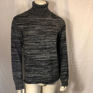 DKNY Charcoal and Black Turtleneck Sweater